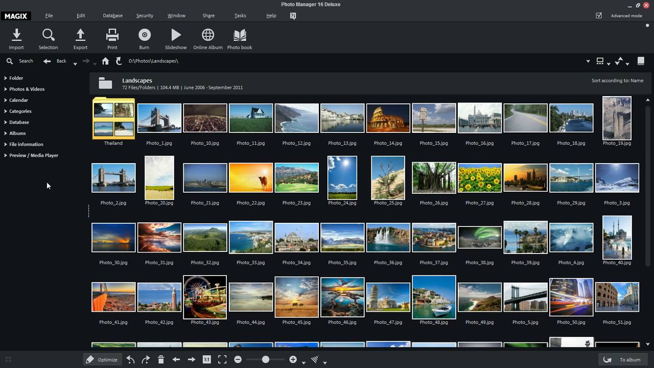 MAGIX Photo Manager screenshot