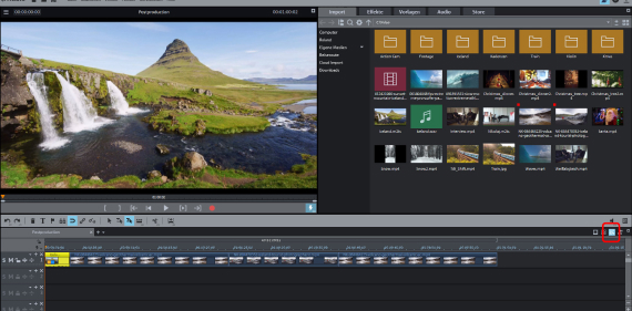 Timeline-Modus mit mehreren Spuren Videodateien im Timeline-Modus bearbeiten