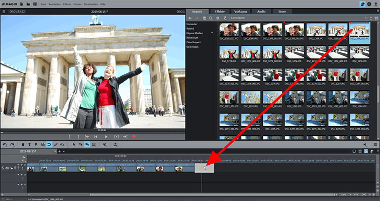 Fotos importieren Videos aus Fotos erstellen
