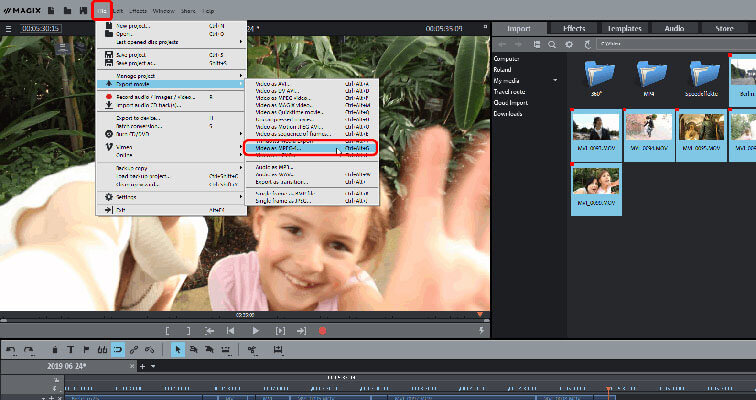 Fusionner des vidéos : exportation Fusionner des vidéos