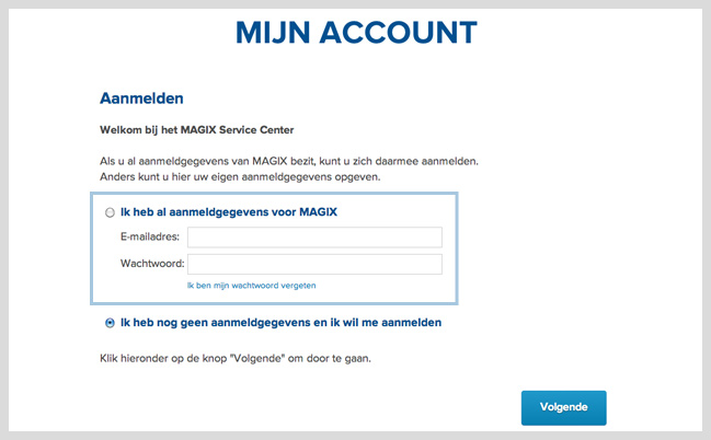 1. Aanmelding